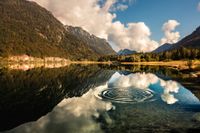 bayern-ruhpolding der Weitsee im Herbst